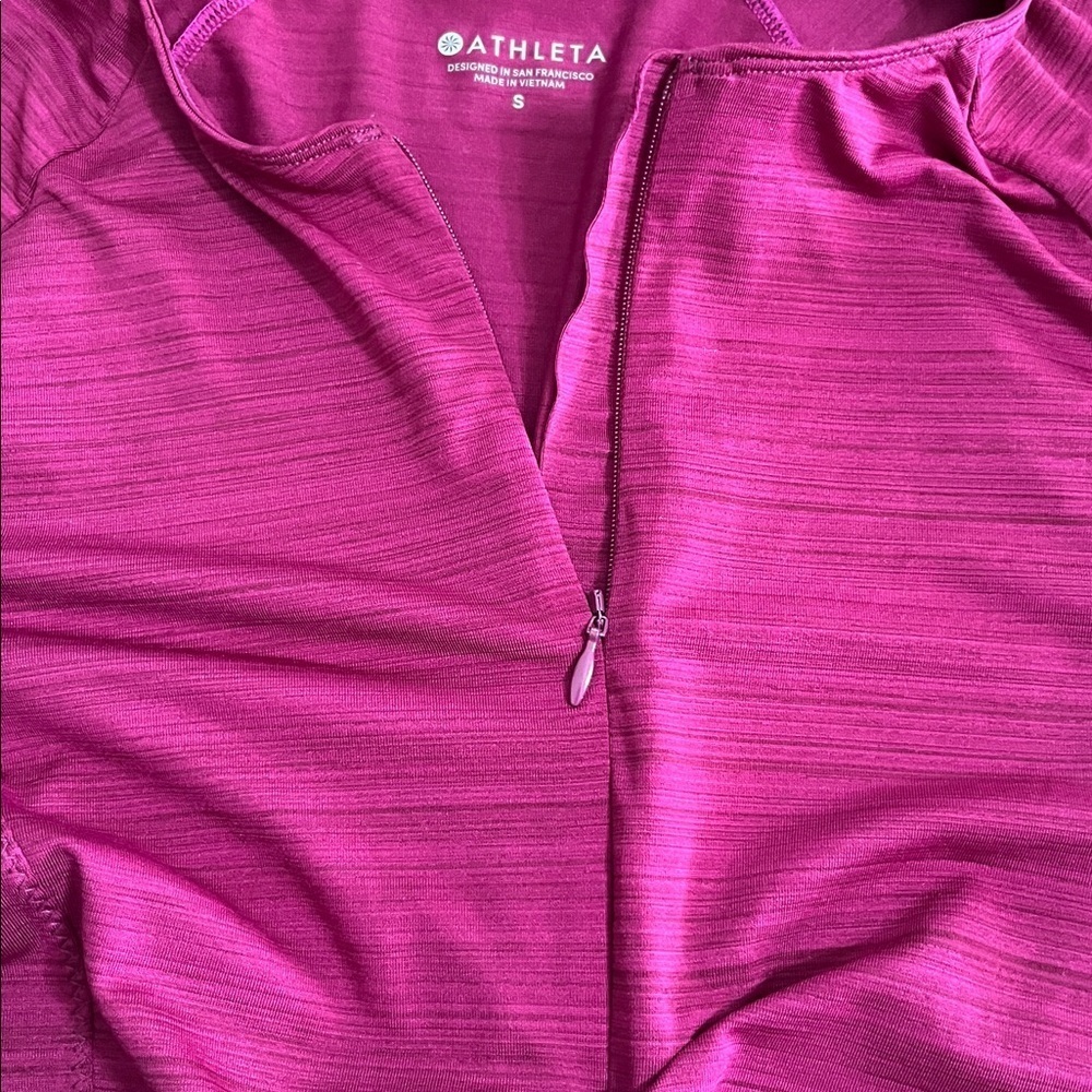 Athleta Deep fuscia Long Sleeve Top - Picture 7 of 9